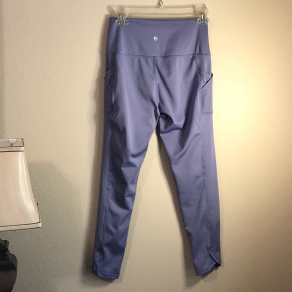 LEGEND Women's Medium Dark Lavender Workout Yoga Leggings Ankle Length Athletic - Picture 2 of 5